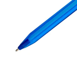 Paper Mate® InkJoy 100 Stick Pens, Medium Point, 1.0 mm, Translucent Blue Barrels, Blue Ink, Pack Of 12 Pens