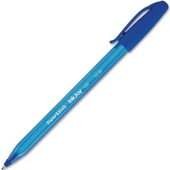 Paper Mate® InkJoy 100 Stick Pens, Medium Point, 1.0 mm, Translucent Blue Barrels, Blue Ink, Pack Of 12 Pens