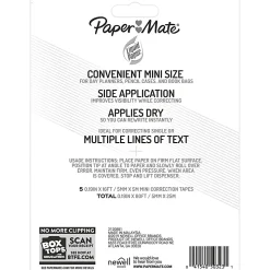 Paper Mate® Liquid Paper® DryLine® Mini Fashion Correction Tape, 1 Line x 196", Assorted Fashion Colors, Pack Of 5