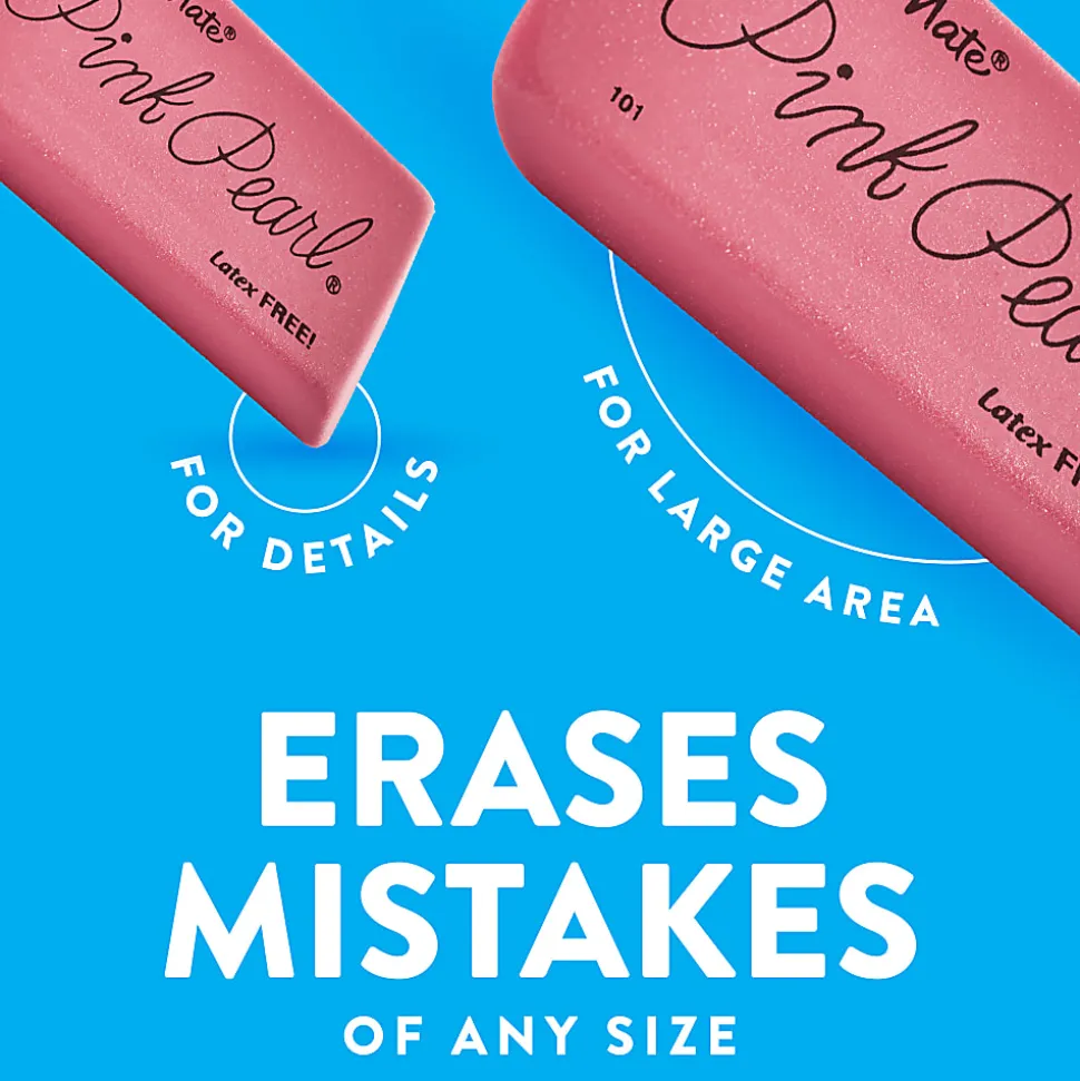 Paper Mate® Pink Pearl Erasers, Medium, Box Of 24