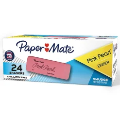 Paper Mate® Pink Pearl Erasers, Medium, Box Of 24