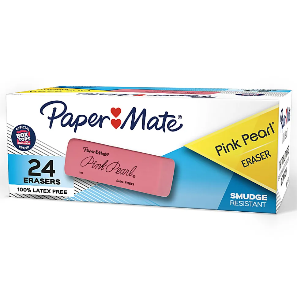 Paper Mate® Pink Pearl Erasers, Medium, Box Of 24