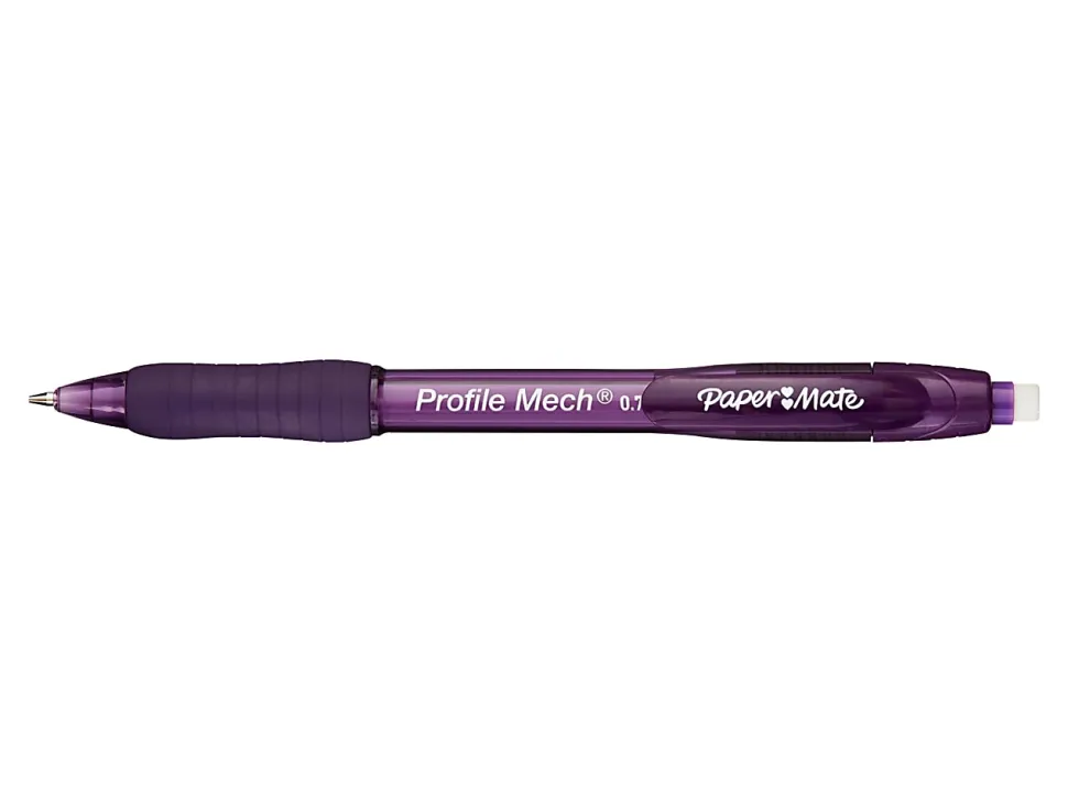 Paper Mate Profile Mechanical Pencils, 0.7 mm, HB #2 Lead, Assorted Barrel Colors, Pack Of 4 Pencils
