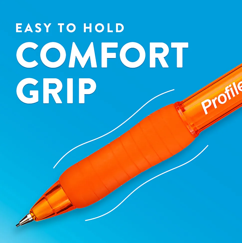 Paper Mate Profile Mechanical Pencils, 0.7 mm, HB #2 Lead, Assorted Barrel Colors, Pack Of 4 Pencils