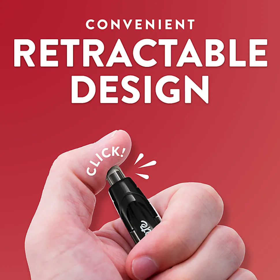 Paper Mate® Profile™ Retractable Ballpoint Pens, Bold Point, 1.4 mm, Translucent Purple Barrel, Purple Ink, Pack Of 12