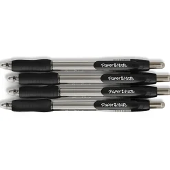 Paper Mate® Profile⢠Retractable Ballpoint Pens, Bold Point, 1.4 mm, Translucent Barrel, Black Ink, Pack Of 4 Pens