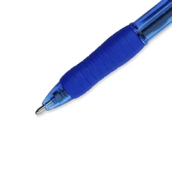 Paper Mate® Profile⢠Retractable Ballpoint Pens, Bold Point, 1.4 mm, Translucent Barrel, Blue Ink, Pack Of 12