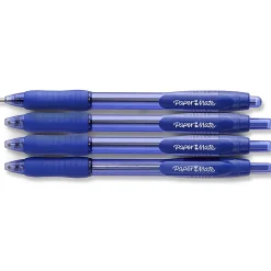 Paper Mate® Profile™ Retractable Ballpoint Pens, Bold Point, 1.4 mm, Translucent Barrel, Blue Ink, Pack Of 4
