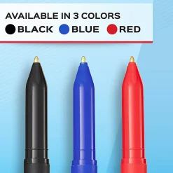 Paper Mate® Write Bros. Ballpoint Stick Pens, Medium Point, 1.0mm, Black Barrel, Black Ink, Pack Of 60