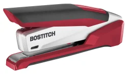 PaperPro InPower⢠Premium Desktop Stapler With Antimicrobial Protection, 28-Sheet Capacity, Red