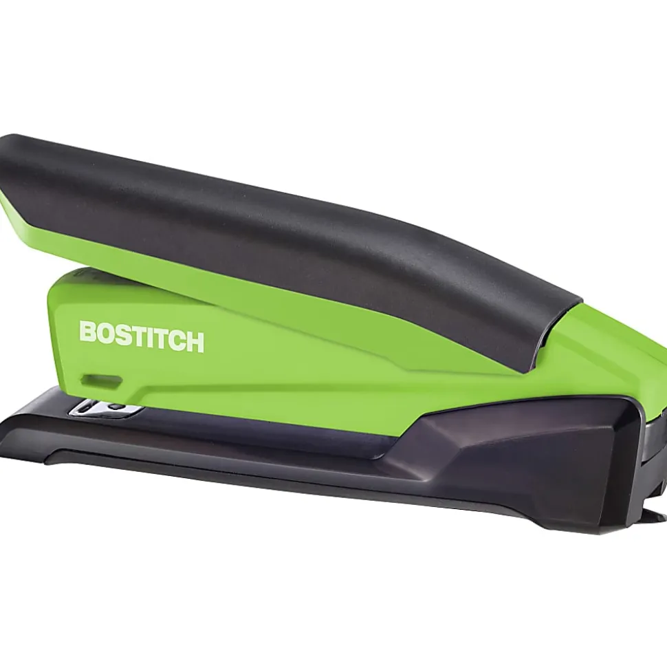 PaperPro InPower™ Spring-Powered Desktop Stapler With Antimicrobial Protection, 20-Sheet Capacity, Green