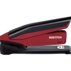 PaperPro InPower™ Spring-Powered Desktop Stapler With Antimicrobial Protection, 20-Sheet Capacity, Red
