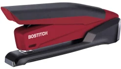 PaperPro InPower™ Spring-Powered Desktop Stapler With Antimicrobial Protection, 20-Sheet Capacity, Red