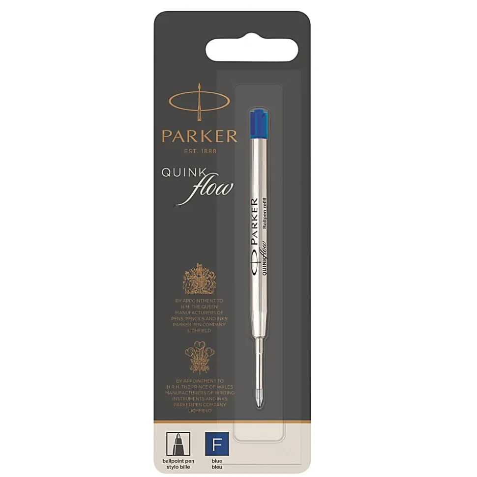 Parker® Ballpoint Pen Refill, Fine Point, 0.7 mm, Blue