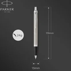 Parker® IM Ballpoint Pen, Medium Point, 0.7 mm, Silver Barrel, Blue Ink