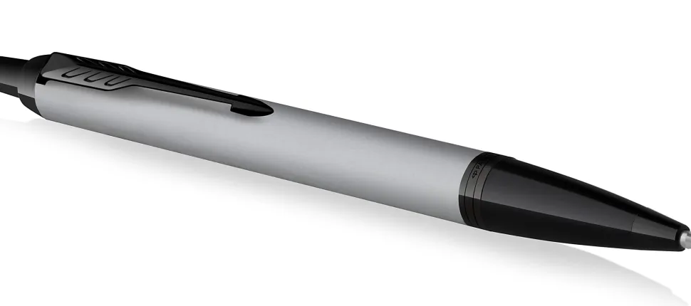 Parker® IM Ballpoint Pen, Medium Point, 0.7 mm, Matte Gray/Black Barrel, Blue Ink