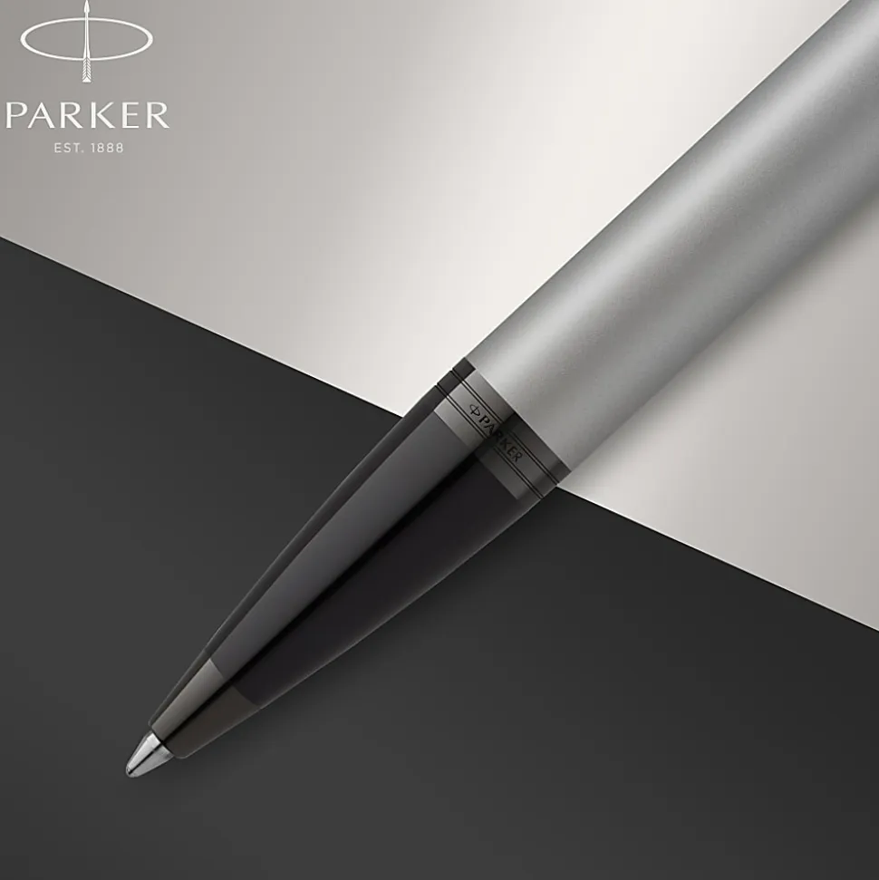 Parker® IM Ballpoint Pen, Medium Point, 0.7 mm, Matte Gray/Black Barrel, Blue Ink
