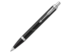 Parker® IM Ballpoint Pen, Medium Point, 0.7 mm, Matte Black/Chrome Barrel, Blue Ink