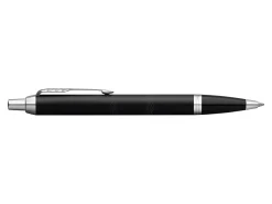 Parker® IM Ballpoint Pen, Medium Point, 0.7 mm, Matte Black/Chrome Barrel, Blue Ink