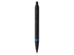 Parker® IM Ballpoint Pen, Medium Point, 0.7 mm, Satin Black/Marine Blue Barrel, Blue Ink
