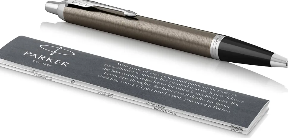 Parker® IM Ballpoint Pen, Medium Point, 0.7 mm, Dark Espresso Barrel, Blue Ink