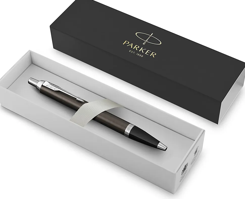 Parker® IM Ballpoint Pen, Medium Point, 0.7 mm, Dark Espresso Barrel, Blue Ink
