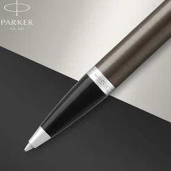 Parker® IM Ballpoint Pen, Medium Point, 0.7 mm, Dark Espresso Barrel, Blue Ink