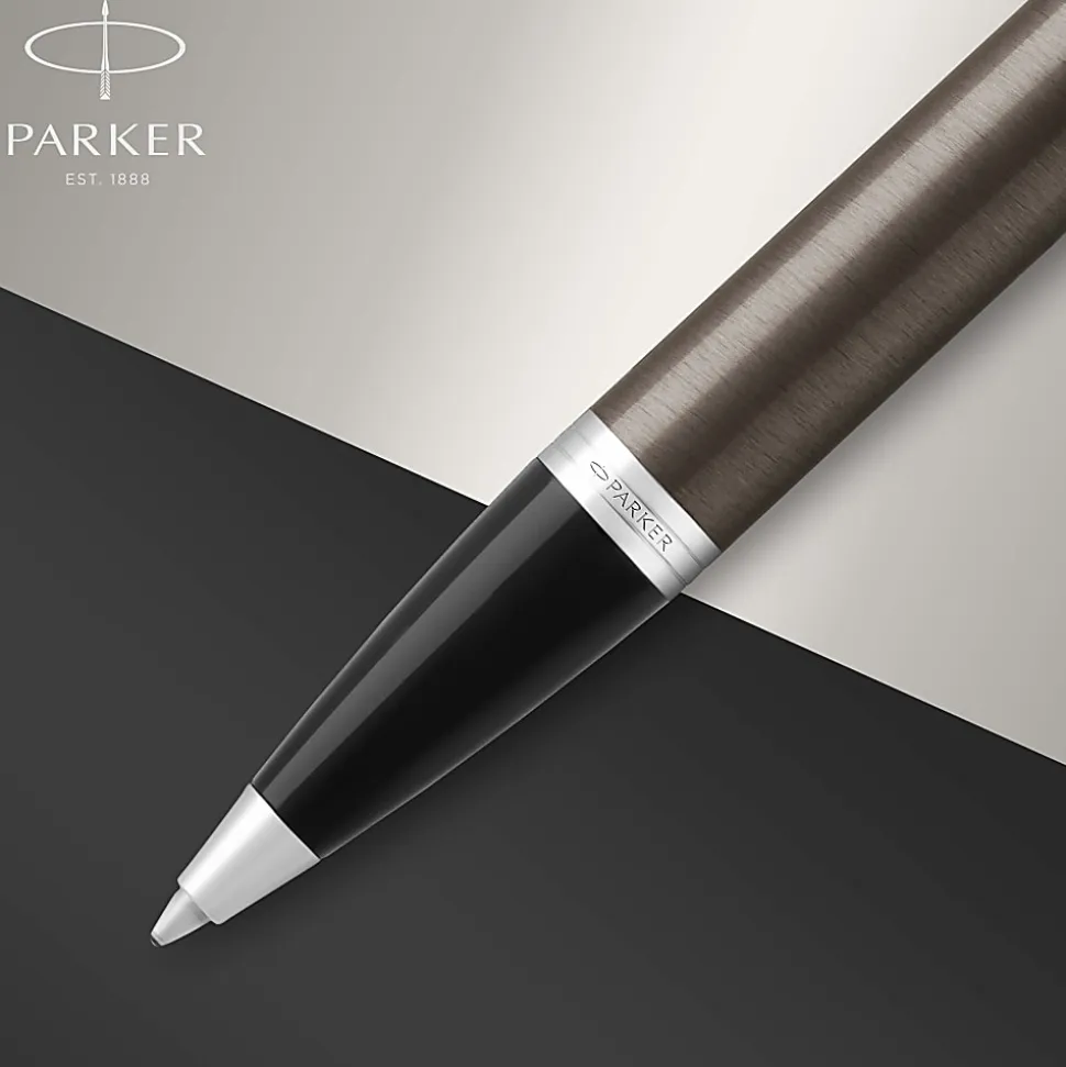 Parker® IM Ballpoint Pen, Medium Point, 0.7 mm, Dark Espresso Barrel, Blue Ink