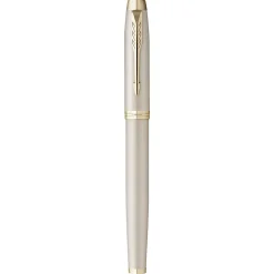 Parker IM Monochrome Fountain Pen, Champagne Finish and Trims, Medium Point, Blue Ink, Gift Box
