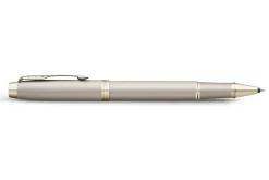Parker IM Monochrome RollerBall® Pen, Champagne Finish and Trims, Fine Point, Black Ink, Gift Box