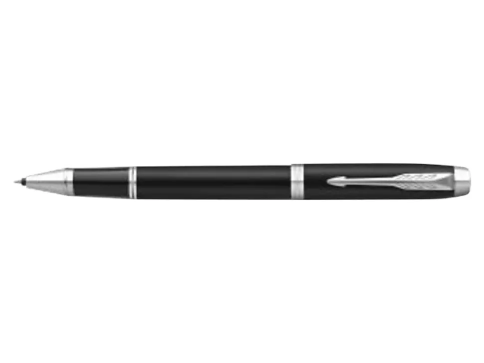 Parker® IM Rollerball Pen, Fine Point, 0.5 mm, Matte Black/Chrome Barrel, Black Ink