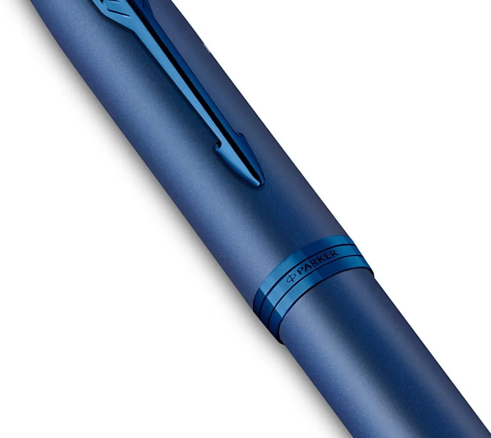 Parker® IM Rollerball Pen, Fine Point, 0.5 mm, Monochrome Blue Barrel, Black Ink