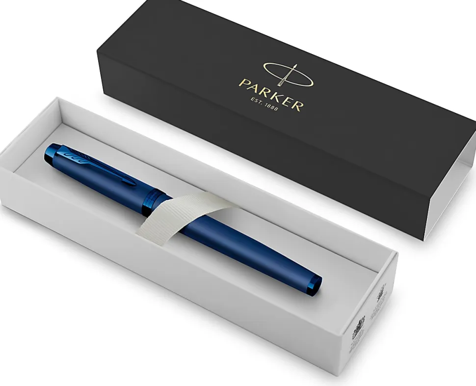 Parker® IM Rollerball Pen, Fine Point, 0.5 mm, Monochrome Blue Barrel, Black Ink