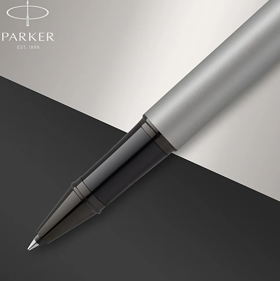 Parker® IM Rollerball Pen, Fine Point, 0.5 mm, Matte Gray Barrel, Black Ink