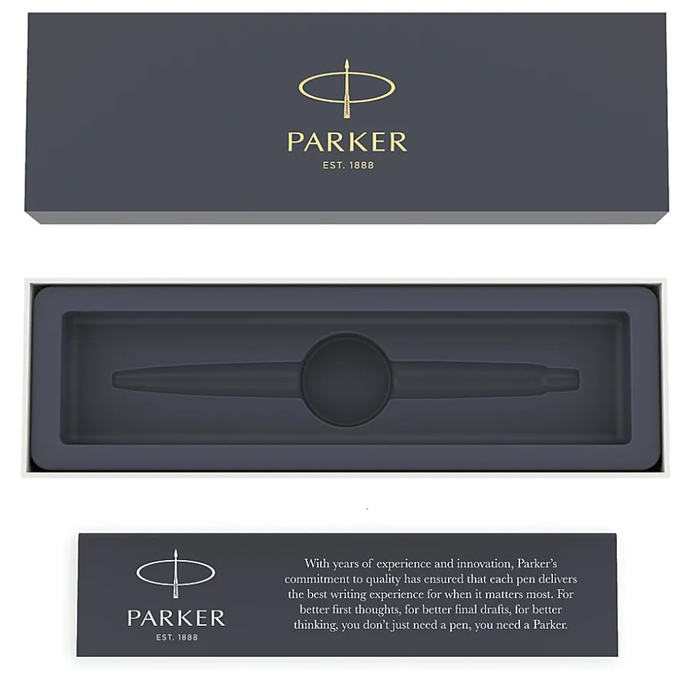 Parker® Jotter™ Ballpoint Pen, Medium Nib, 0.7 mm, Stainless Steel Barrel, Blue Ink