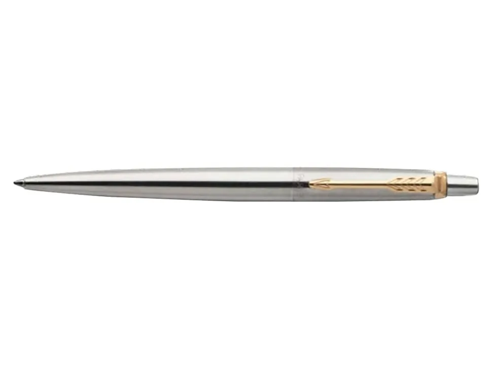 Parker® Jotter Gel Pen, Medium Point, 0.7 mm, Stainless-Steel/Gold Barrel, Black Ink