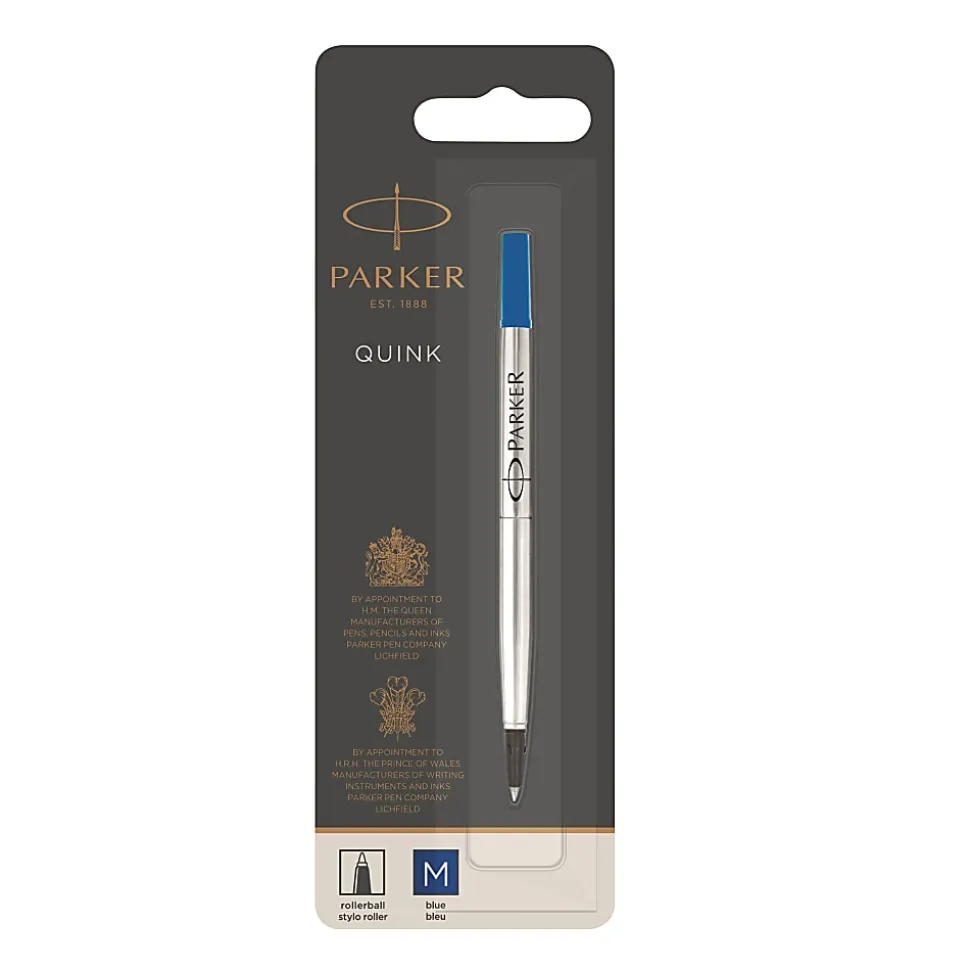 Parker® Rollerball Pen Refill, Medium Point, 0.7 mm, Blue