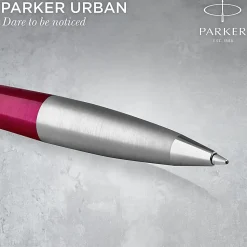 Parker® Urban Ballpoint Pen, Medium Point, 0.7 mm, Vibrant Magenta Barrel, Blue Ink