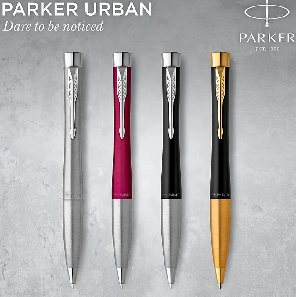 Parker® Urban Ballpoint Pen, Medium Point, 0.7 mm, Vibrant Magenta Barrel, Blue Ink