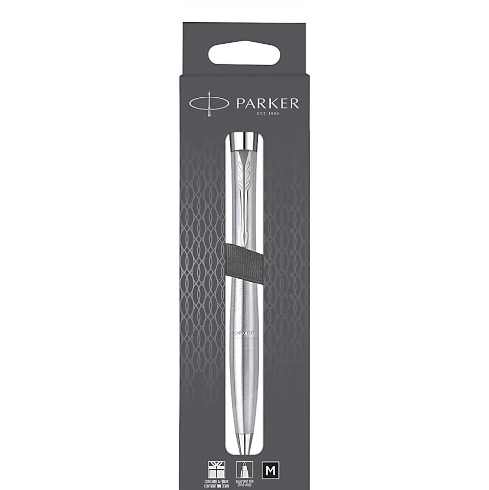 Parker® Urban Twist Ballpoint Pen, 1 mm, Medium Point, Metro Metallic With Chrome Trim, Black Ink