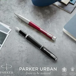 Parker® Urban Twist Ballpoint Pen, Medium Point, 1 mm, Muted Black Barrel, Black Ink
