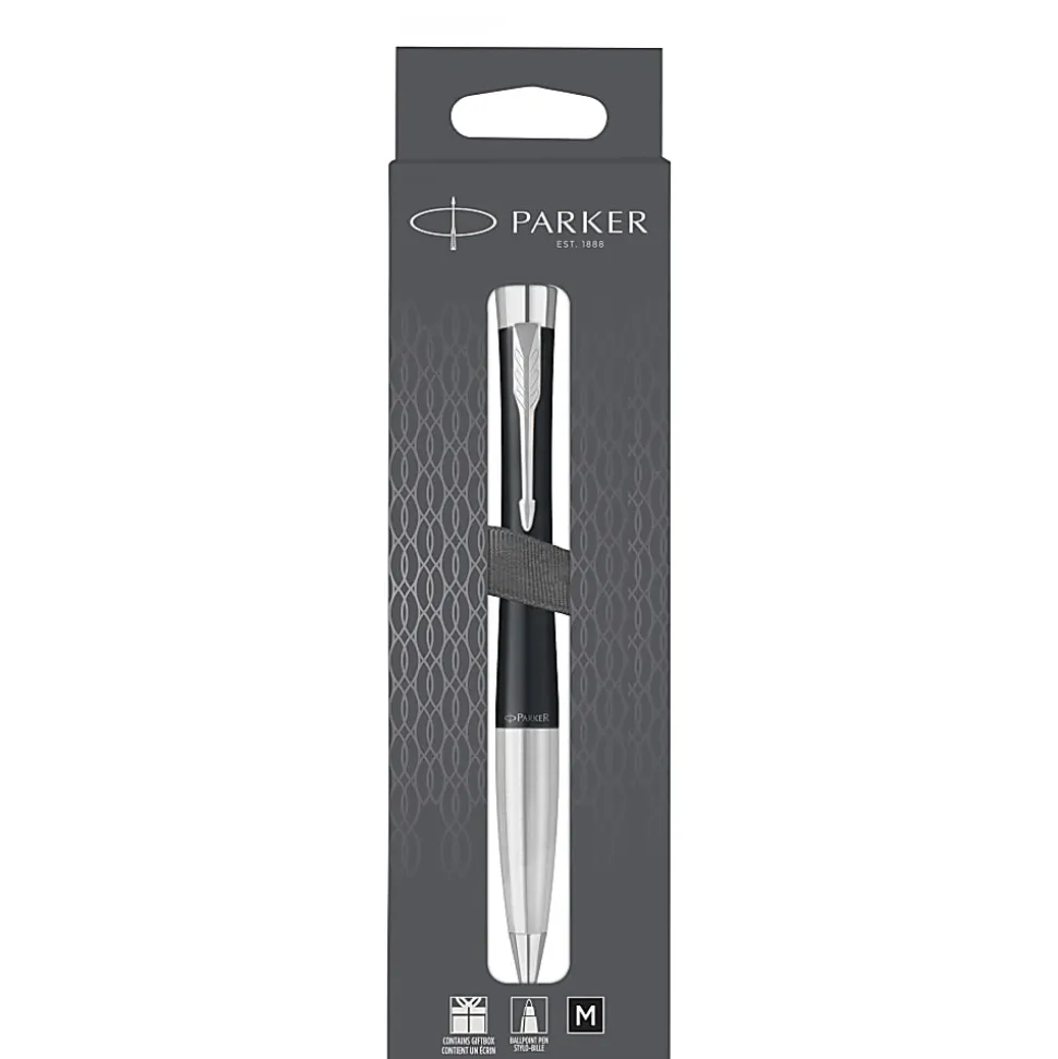 Parker® Urban Twist Ballpoint Pen, Medium Point, 1 mm, Muted Black Barrel, Black Ink