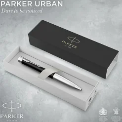 Parker® Urban Twist Ballpoint Pen, Medium Point, 1 mm, Muted Black Barrel, Black Ink