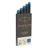 Parker Washable Ink Cartridges, Blue Ink, Pack Of 5