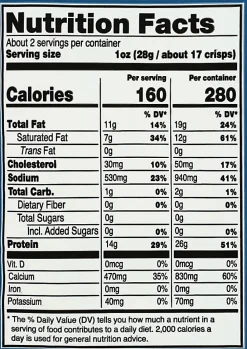 ParmCrisps Protein Crisps, Original Parmesan, 1.75 Oz, Total Qty 12