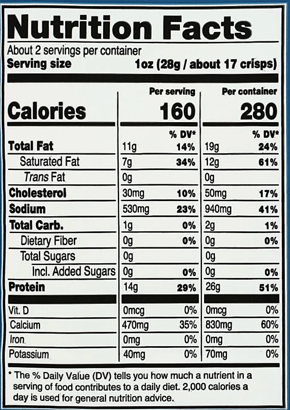ParmCrisps Protein Crisps, Original Parmesan, 1.75 Oz, Total Qty 12