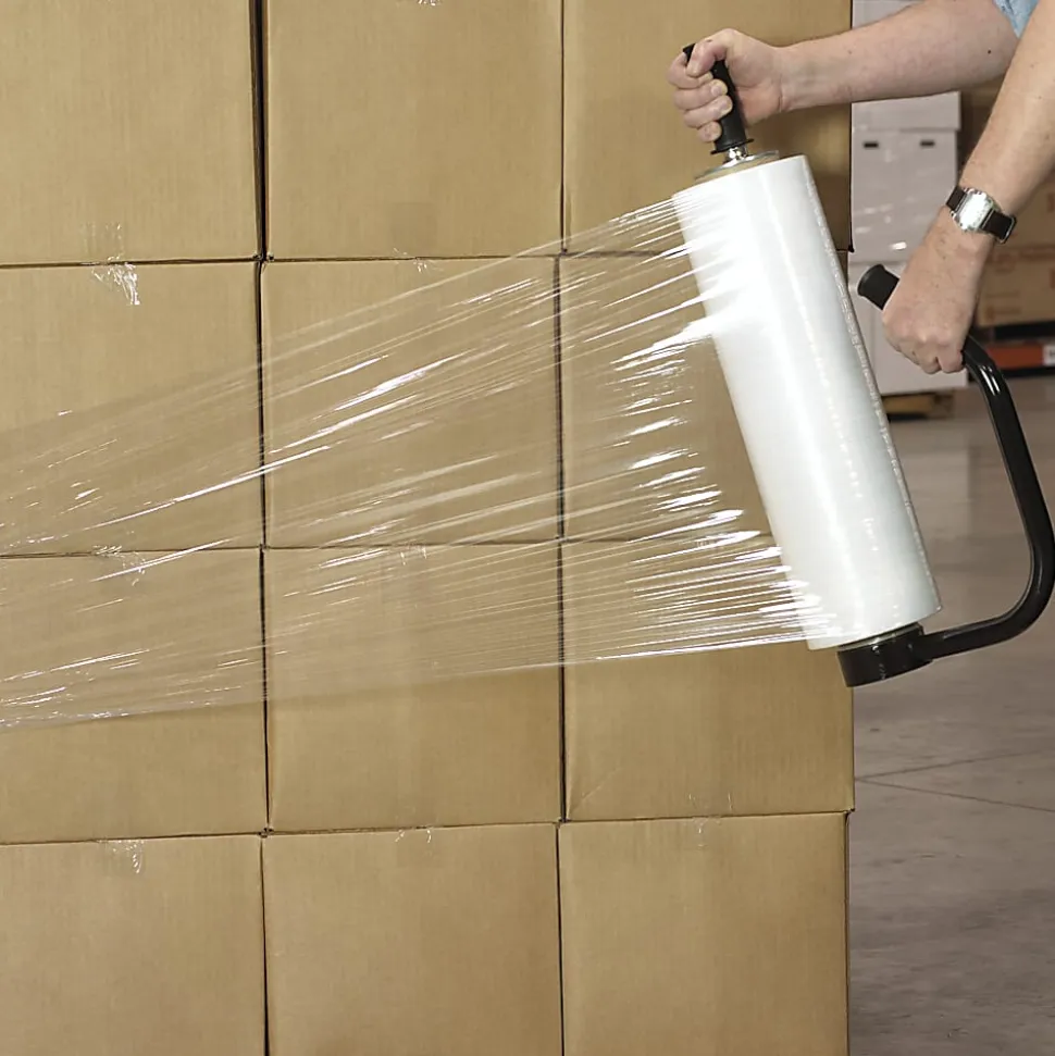 Partners Brand Blown Hand Stretch Film, 90 Gauge, 18" x 1500', Clear , Pack Of 4