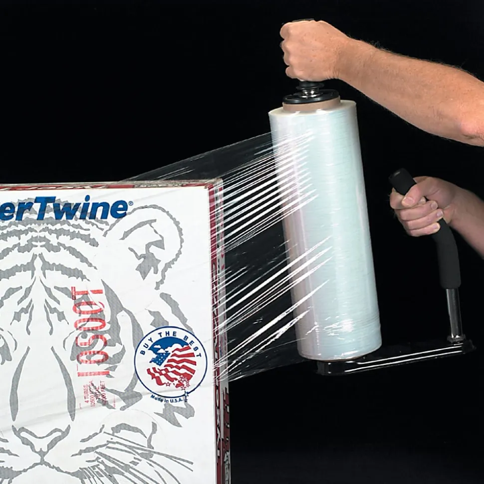 Partners Brand Blown Hand Stretch Film, 80 Gauge, 15" x 1500', Clear , Pack Of 4