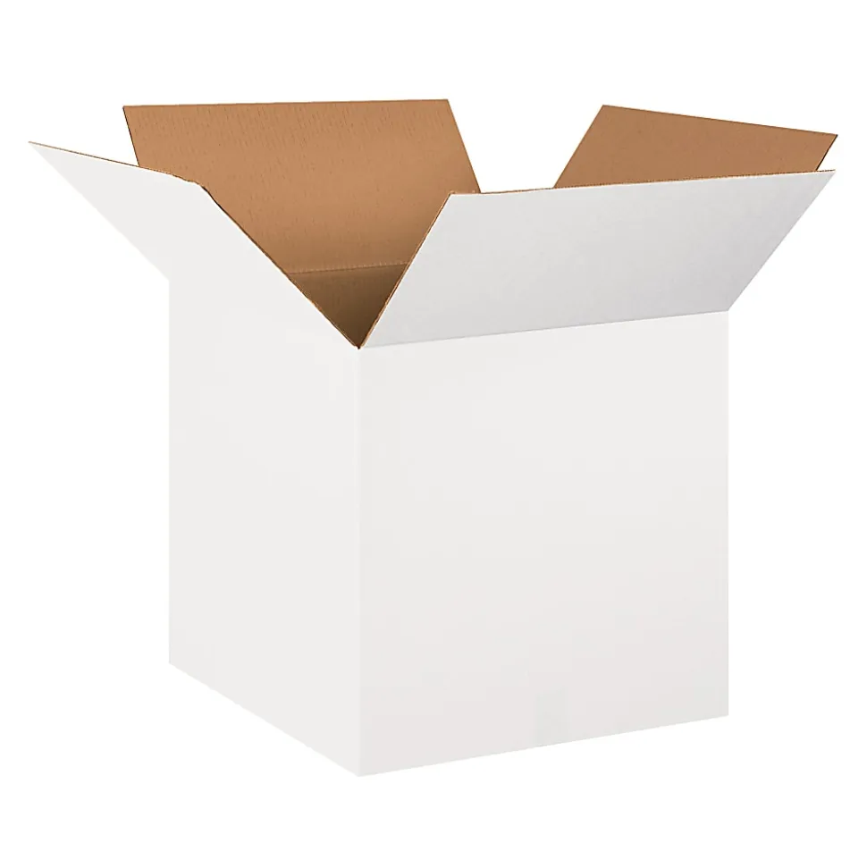 Partners Brand Brand Corrugated Boxes 20" x 20" x 20", White, Bundle of 10