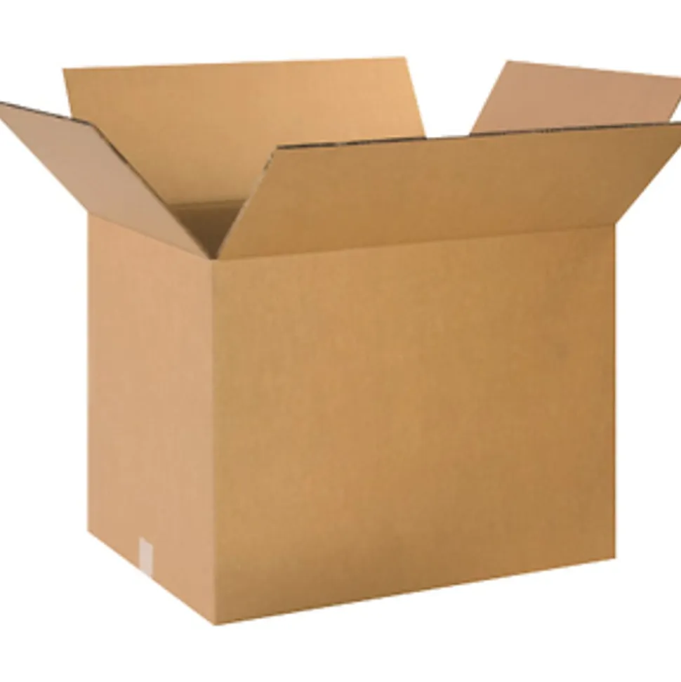 Partners Brand Brand Double Wall Boxes, 24" x 18" x 18", Kraft, Bundle of 10